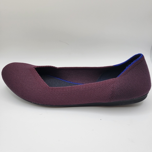 Rothy's Wine Rounded Toe Flat Size 9 - Picture 4 of 11